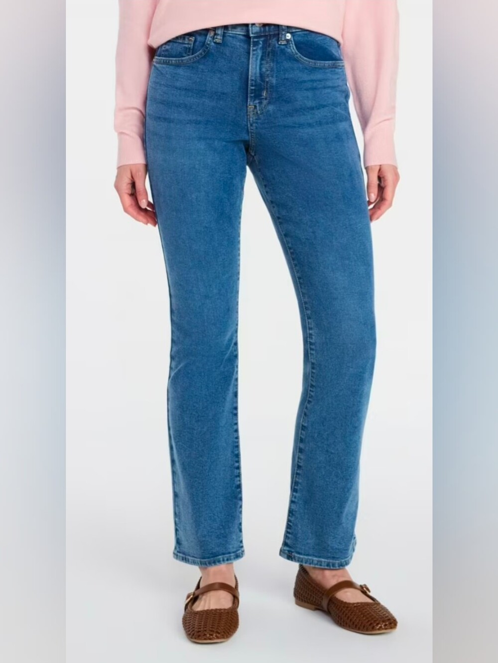 New High-Rise Straight Leg Jeans in Classic Blue